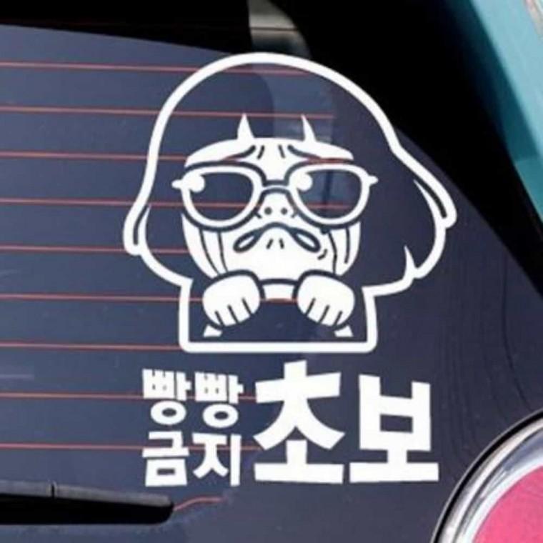 자동차스티커 데코스티커 운전스티커 양보운전