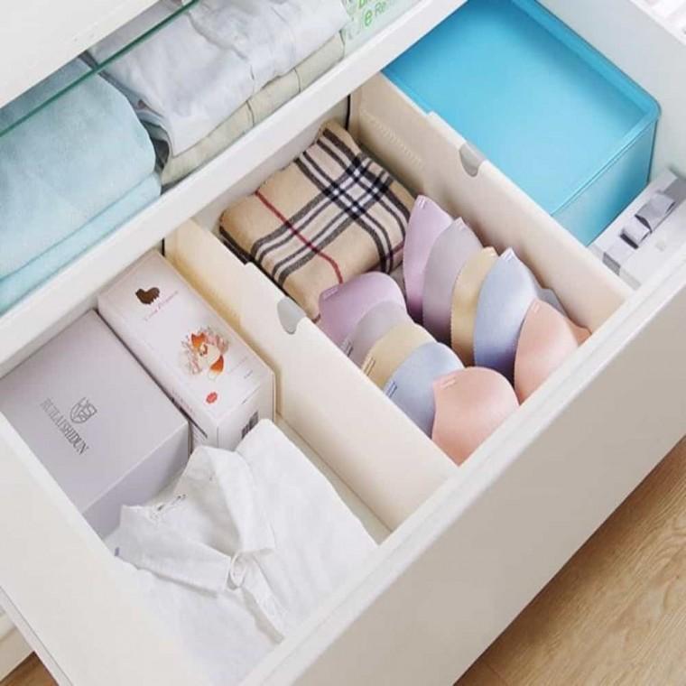 서랍칸막이 옷장정리 수납장 분할판 슬라이딩플라스틱 책장칸막이 옷장칸막이