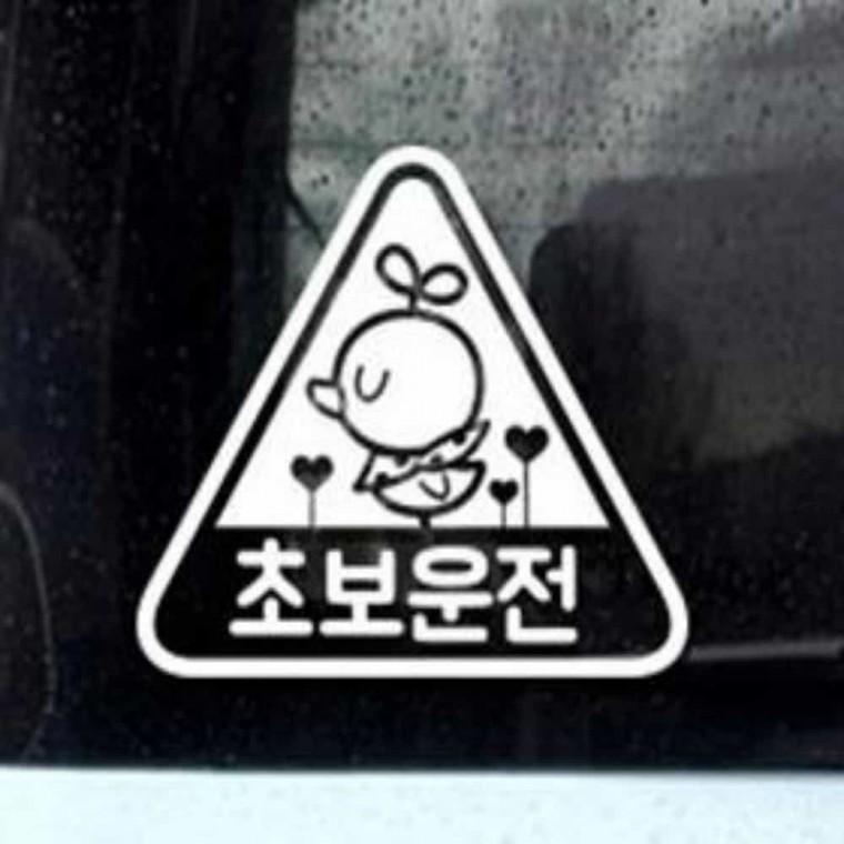 자동차스티커 초보운전 글자시트지 반사스티커