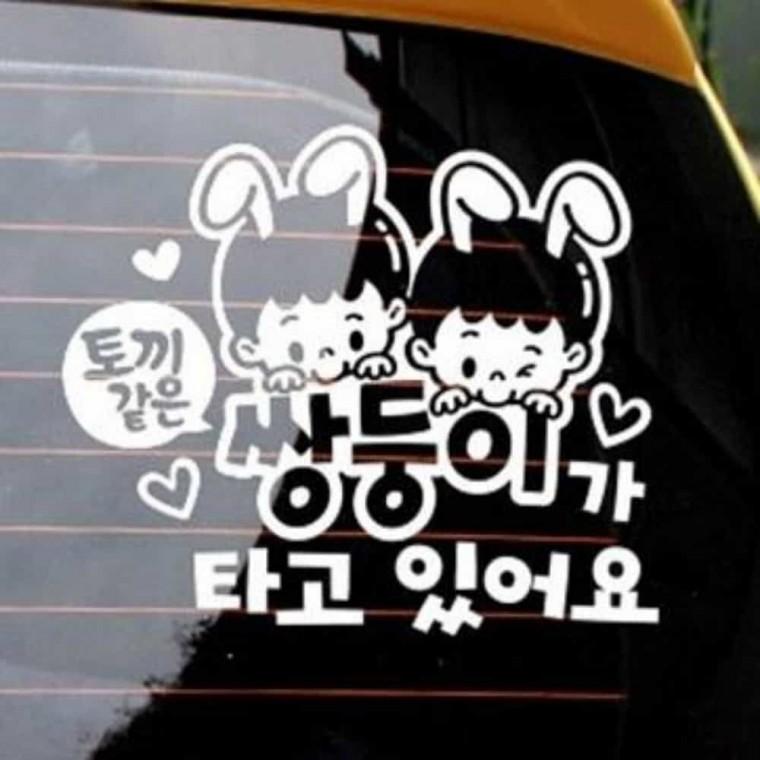 자동차스티커 초보운전스티커 차량안전스티커 유리부착스티커