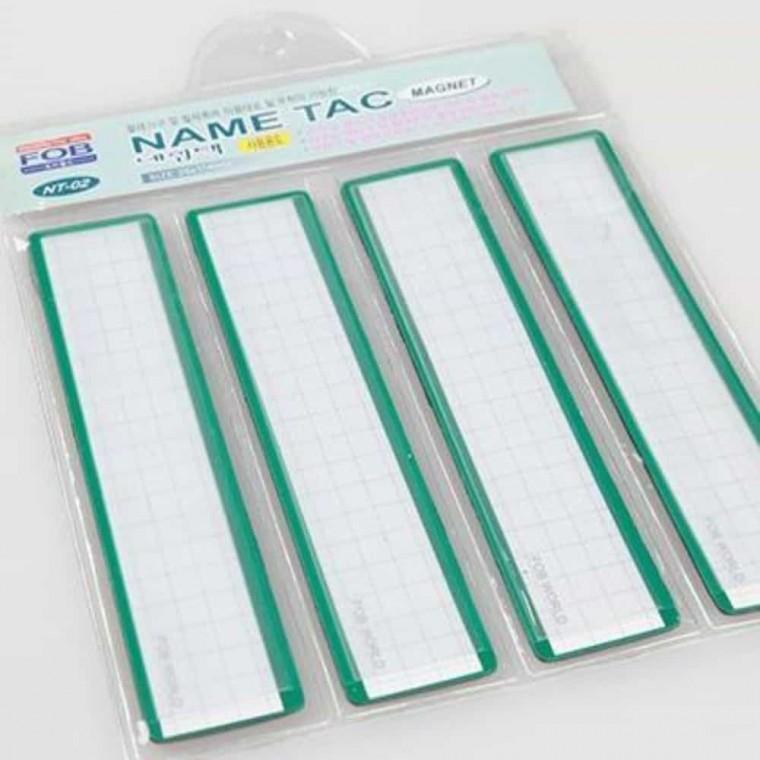 자석 네임텍 114mmx25mm 4개입 사무용품 사물함자석 자석이름표