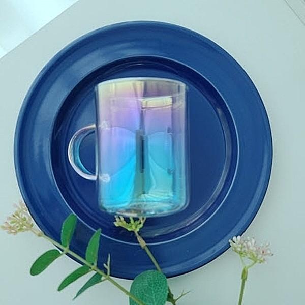 오로라 내열 머그 300ml-R 홀로그램컵 예쁜머그잔 커피잔 오로라글라스