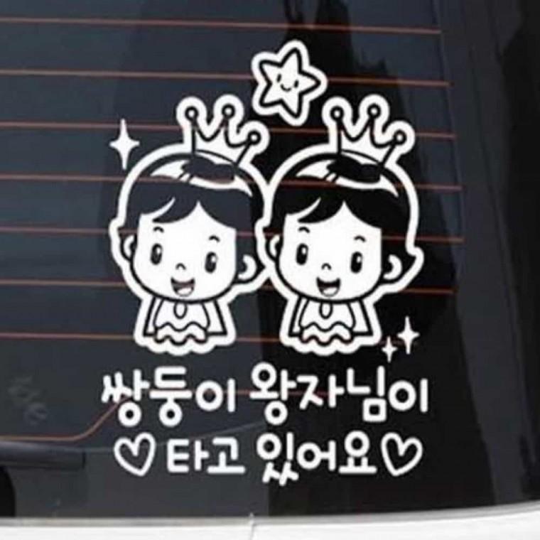 자동차스티커 아기차량스티커 글자스티커 자동차꾸미기