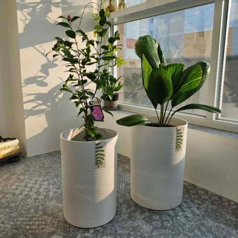 현관화분 디자인화분 정원원통화분 플라스틱 실린더팟 2p 25x37 28x40