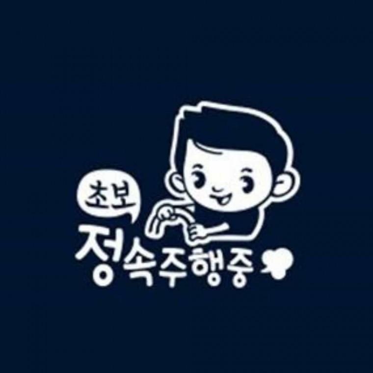 자동차스티커 화이트 운전연습 장롱면허운전연수 왕초보운전스티커