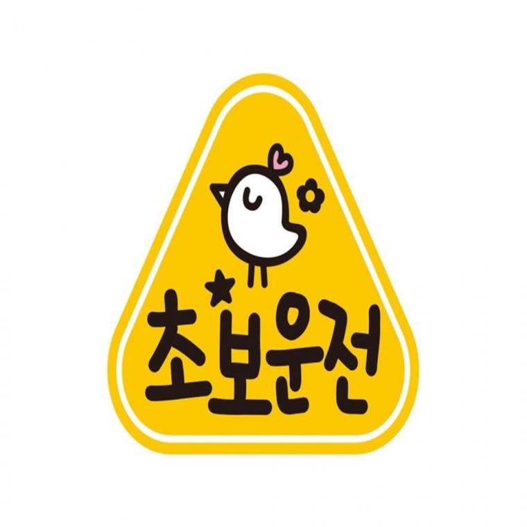 초보운전2 고휘도반사 자석 자동차스티커 14x13cm 운전안내문스티커 양보운전스티커 부모님운전스티커