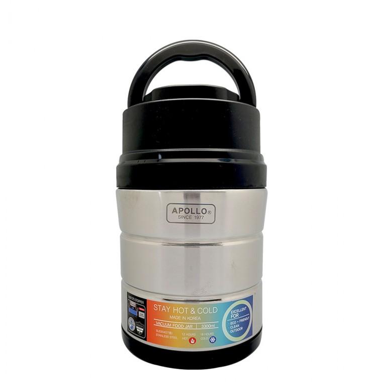 아폴로 에코첼4L-R 스텐 원형 보온보냉 도시락통 죽통