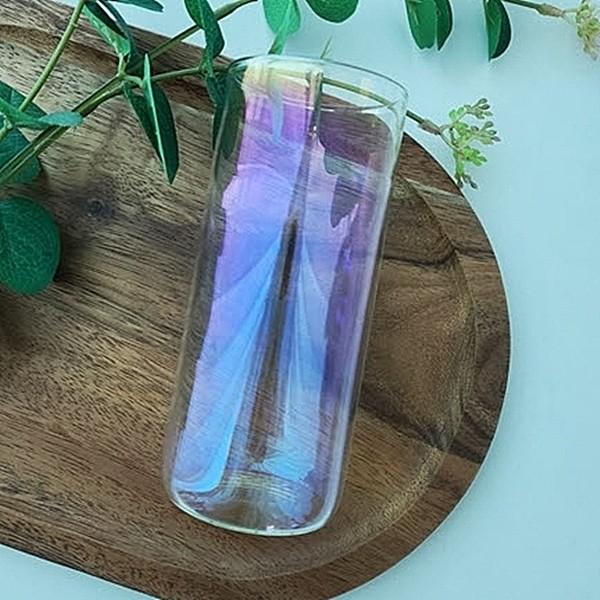 오로라 내열컵 430ml-R 홀로그램컵 예쁜머그잔 커피잔 오로라글라스
