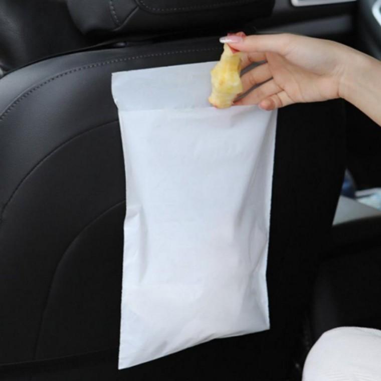 차량용 붙이는 쓰레기봉투 간이 위생백 휴지통일회용100p