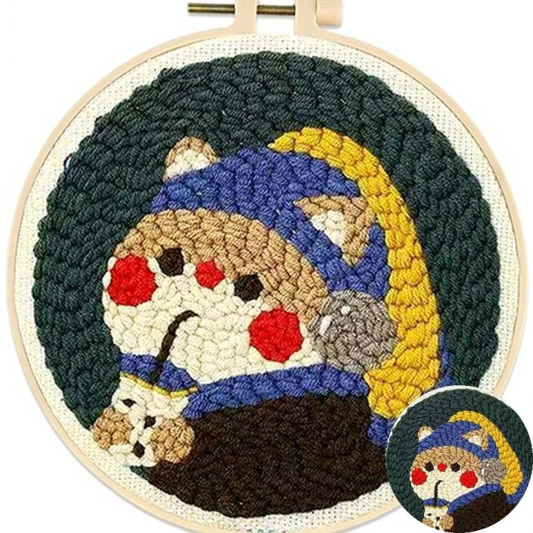 자수 진주귀걸이 접착펠트지 흰색 300 x 225mm 자수만들기 자수도안 털실자수