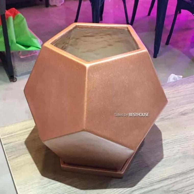 분갈이화분 예쁘고특이한화분 인테리어화분 수지화분 오각형 30x31