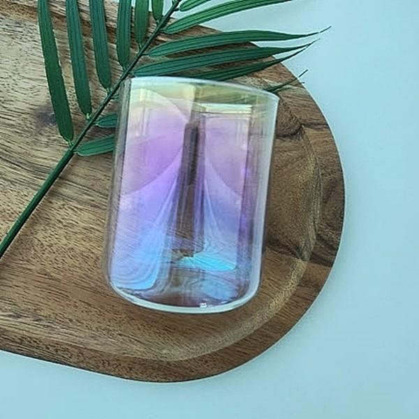 오로라 내열컵 420ml-R 홀로그램컵 예쁜머그잔 커피잔 오로라글라스