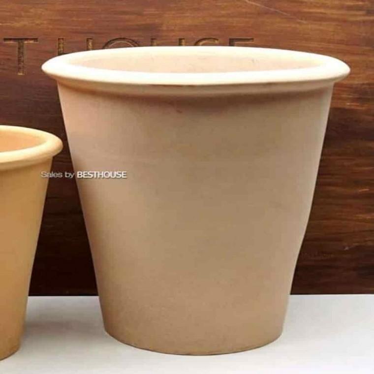 실내정원 예쁜화분 화훼단지 토분 꼬깔 살구색 D21x26