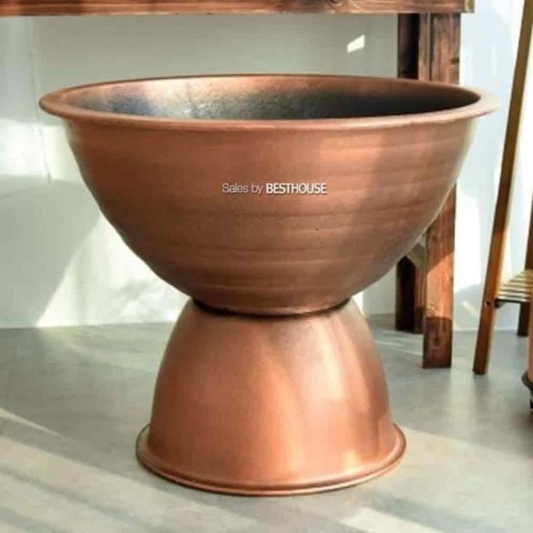 야외용화분 초대형화분 대형원형화분 도로 화분 원형 받침형 대