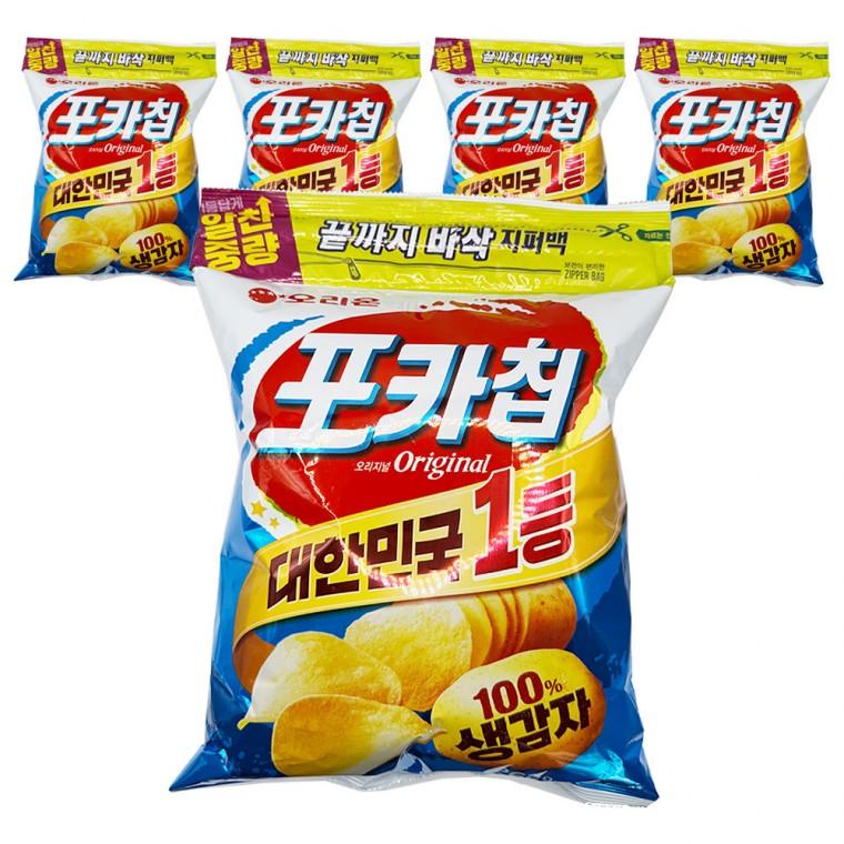오리온 포카칩 오리지널 지퍼백 266g x 5개