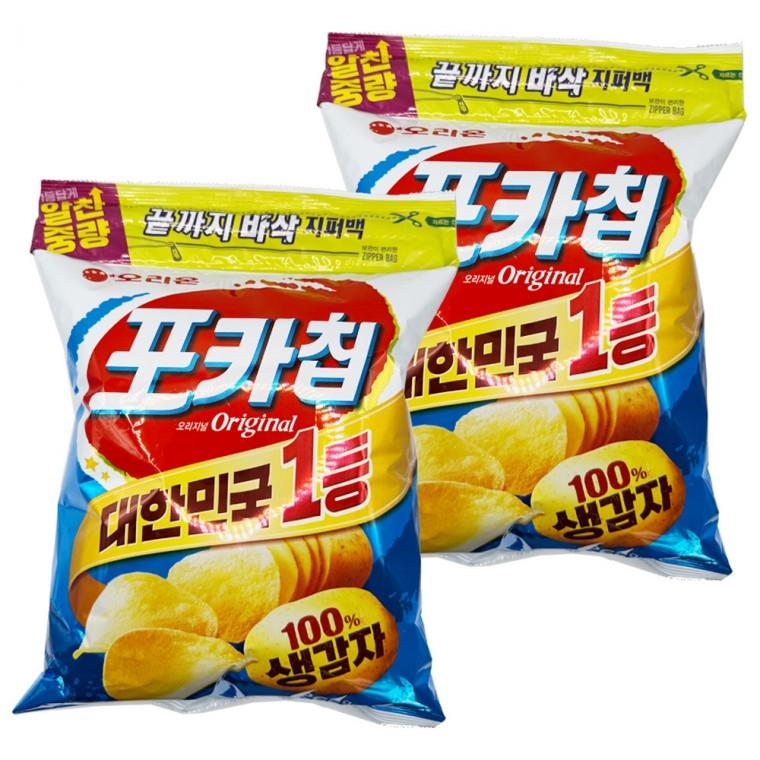 오리온 포카칩 오리지널 지퍼백 266g x 2개