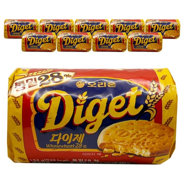 오리온 다이제 통밀 194g x 10개