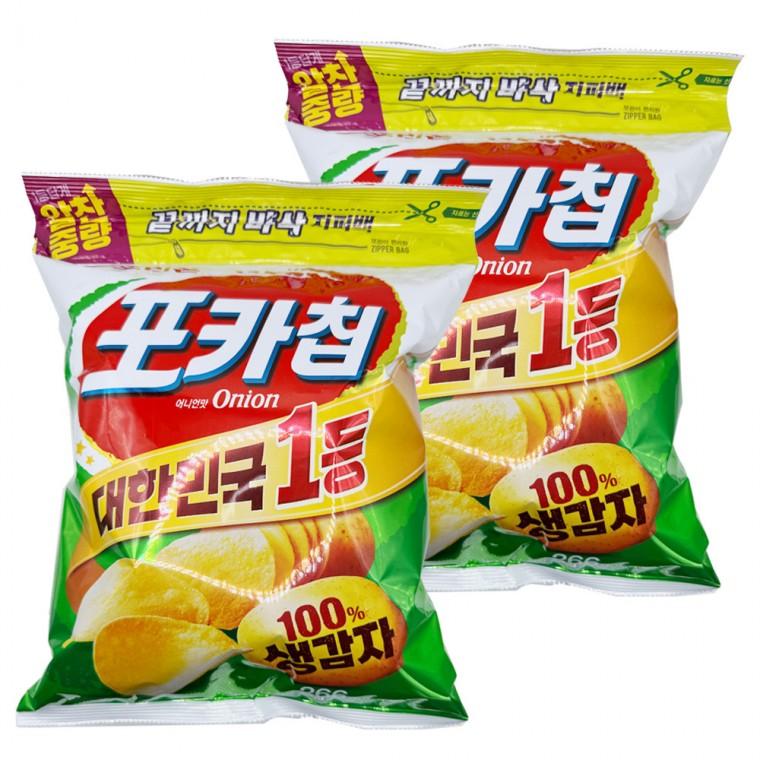 오리온 포카칩 어니언 지퍼백 266g x 2개
