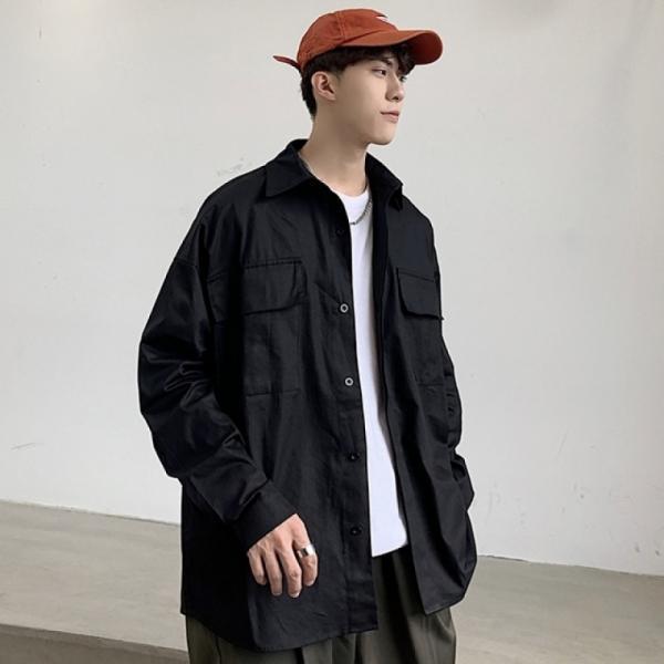 4컬러 남성 베이직 무지 기본 긴팔 셔츠 IS-JK36