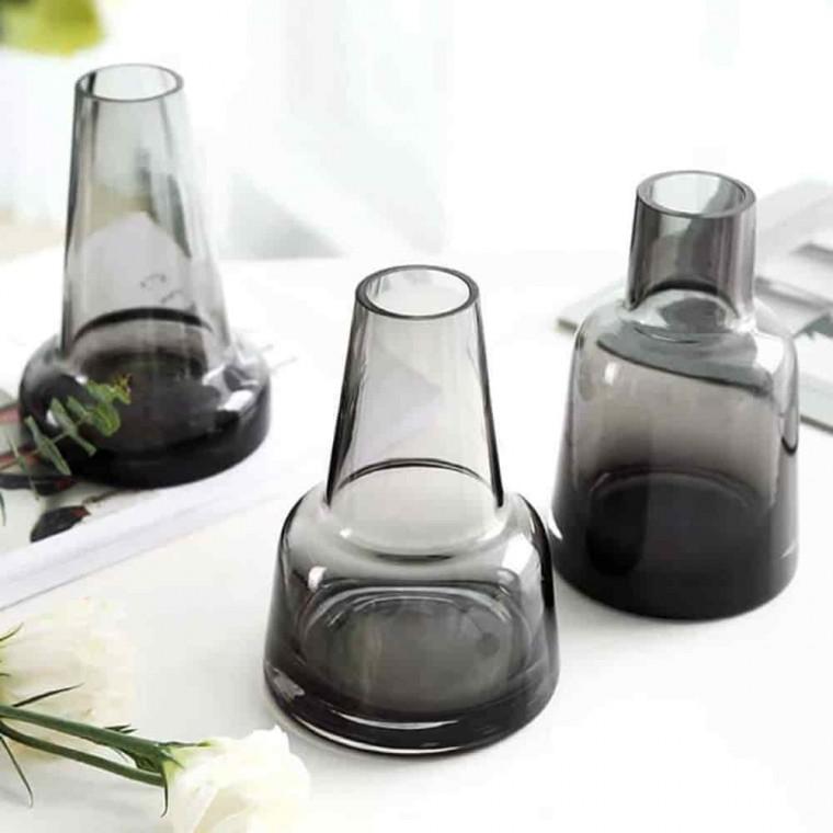 꽃꽂이화병 예쁜화병 꽃화병 유리화병 스모크 콘 3종
