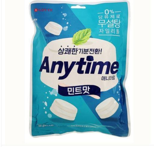 롯데 무설탕 애니타임 민트맛 - 185g