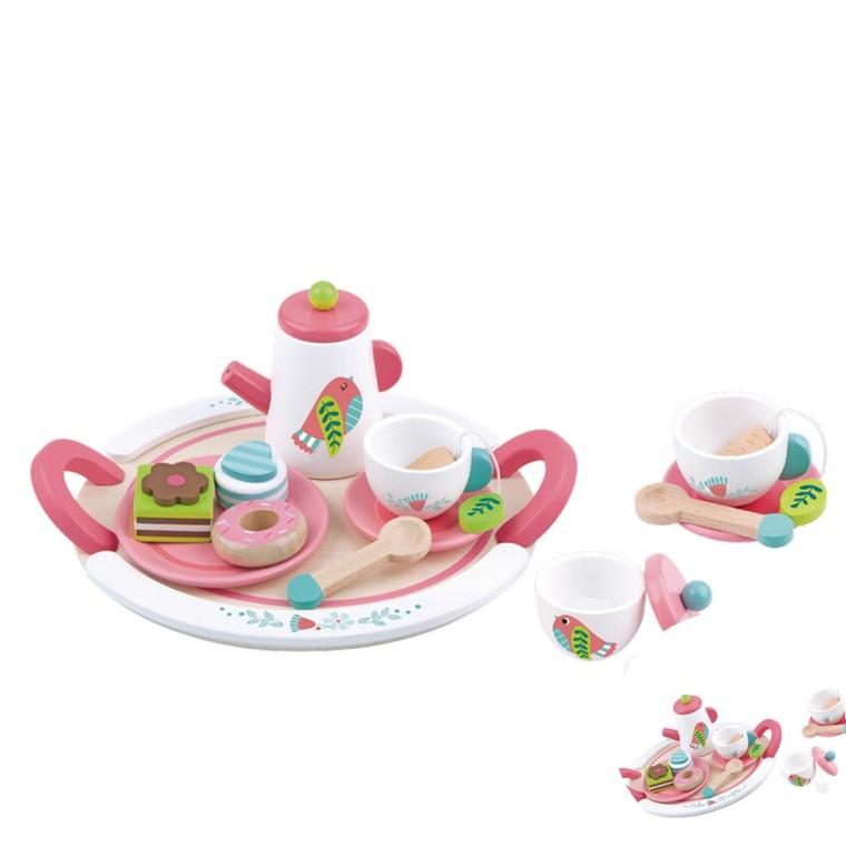 간식과 차세트 19pcs 역할놀이세트 교재교구 티파티장난감