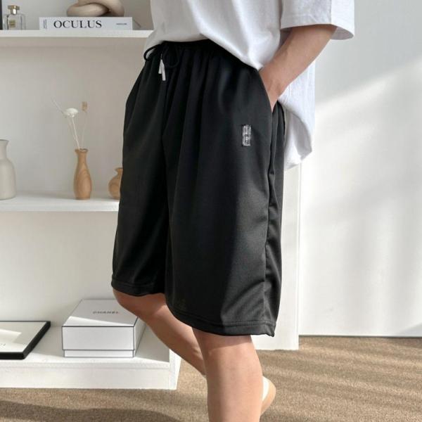 쿨링 남성 반바지 트레이닝 팬츠 여름 밴딩 5부