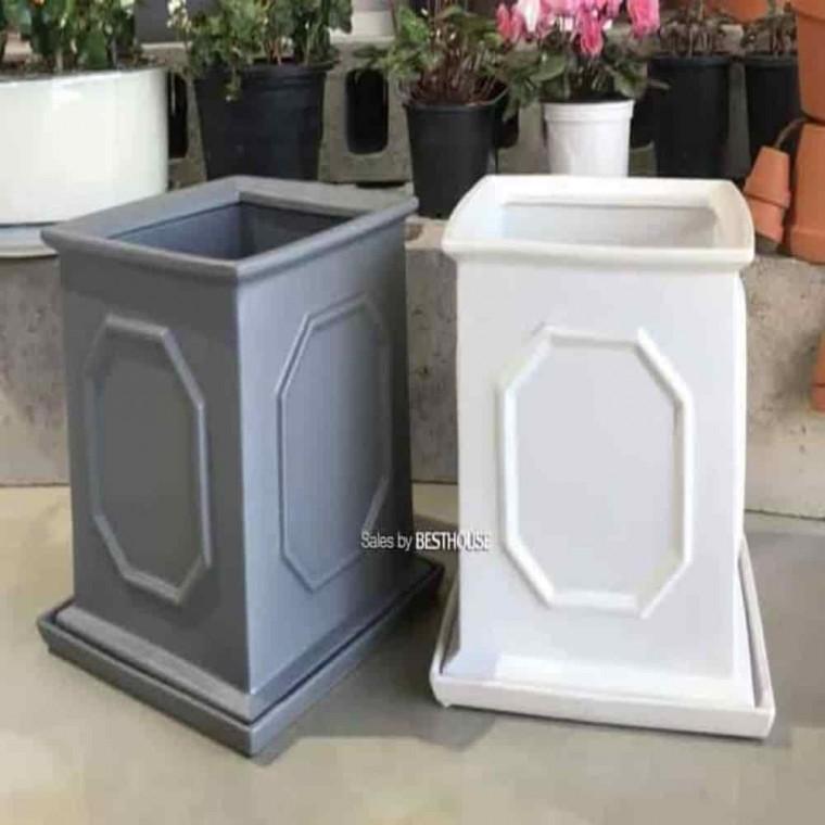 테이블화분 베란다화분 사각화분 도기화분 몰딩 사각 8x9