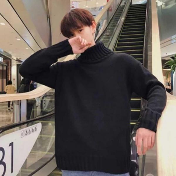 남자 청바지 코디 겨울 데이트 룩 검정 터틀넥 니트 티셔츠 폴라목티 이쁜 쇼핑몰 남성