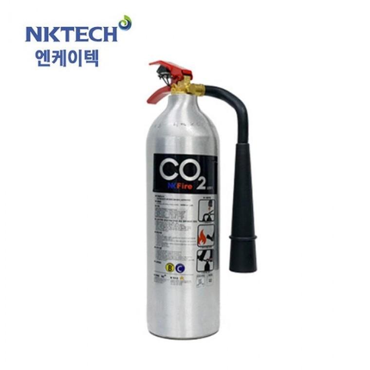 엔케이텍 CO2소화기 2.3kg 은색 알루미늄 이산화탄소