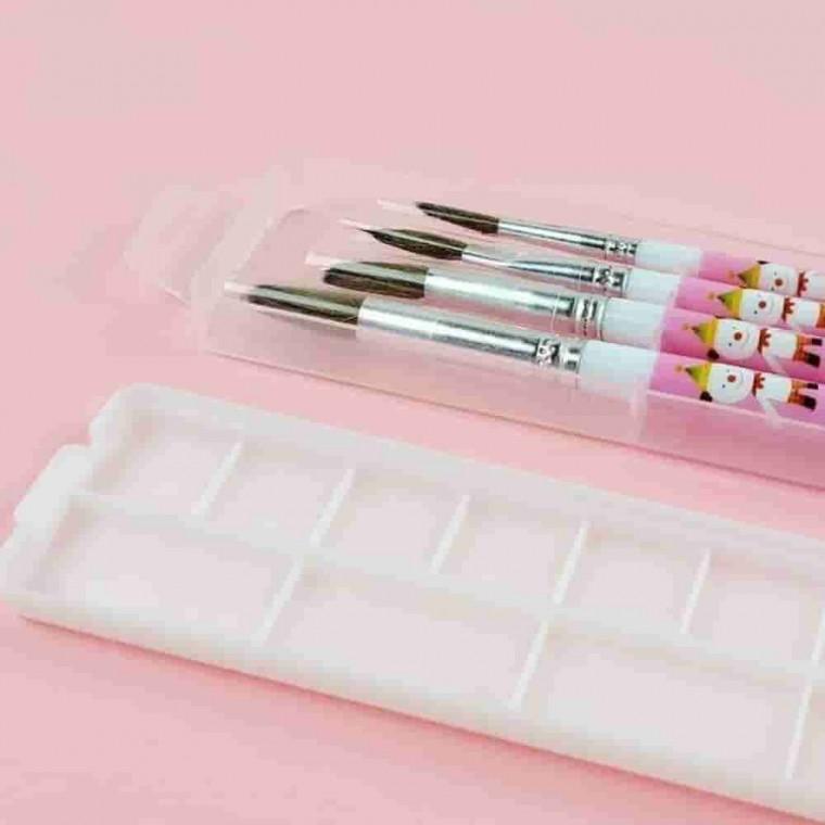 붓 팔레트 세트핑크 수채화팔레트 물감붓 물감파레트