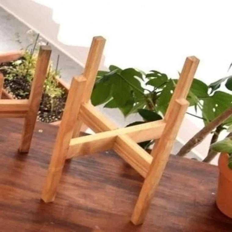 원목높은화분받침대 실내화분받침대 인테리어화분받침 화분받침대 우드 사각 15cm