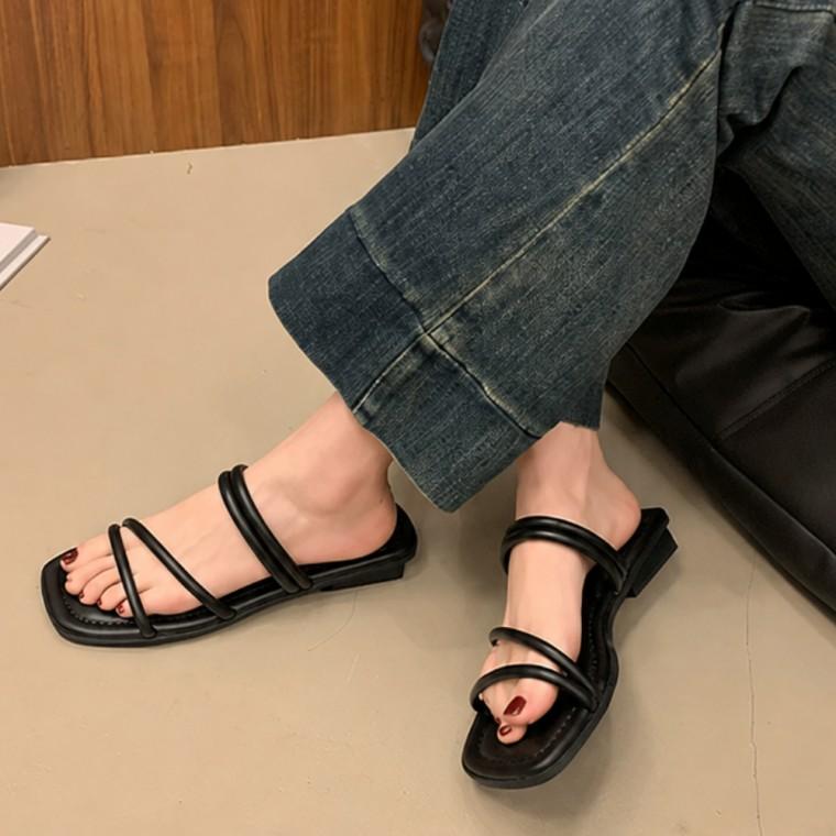 웨지 슬리퍼 여성 샌들 스트랩 슬리퍼 샌들 여름 신발