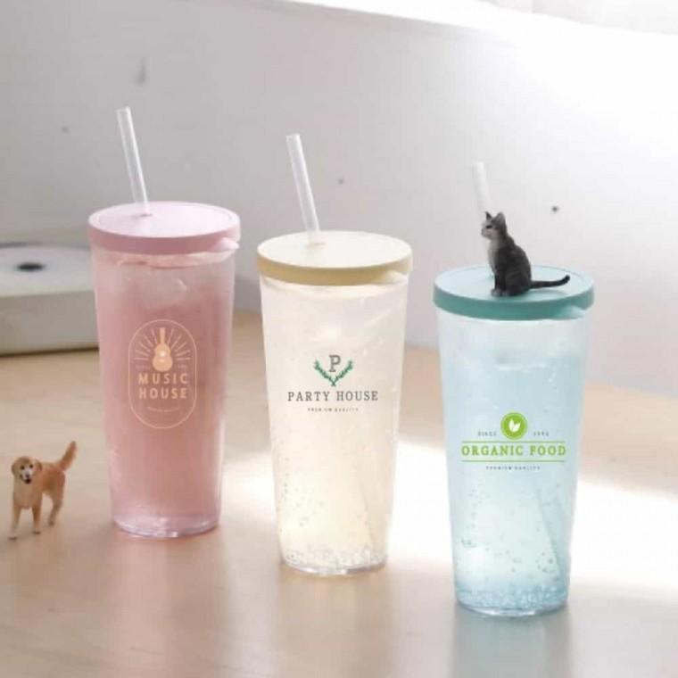 심플 빨대컵 670ml 플라스틱커피컵 아이스컵