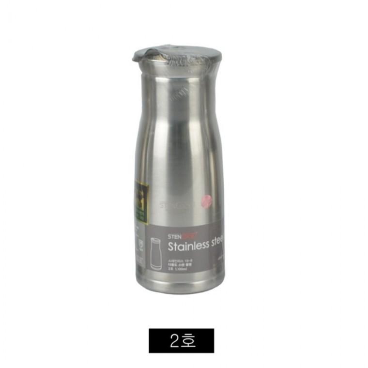 스테인레스 물병 2호 1100ml 냉장고물통 식탁물통 물피쳐