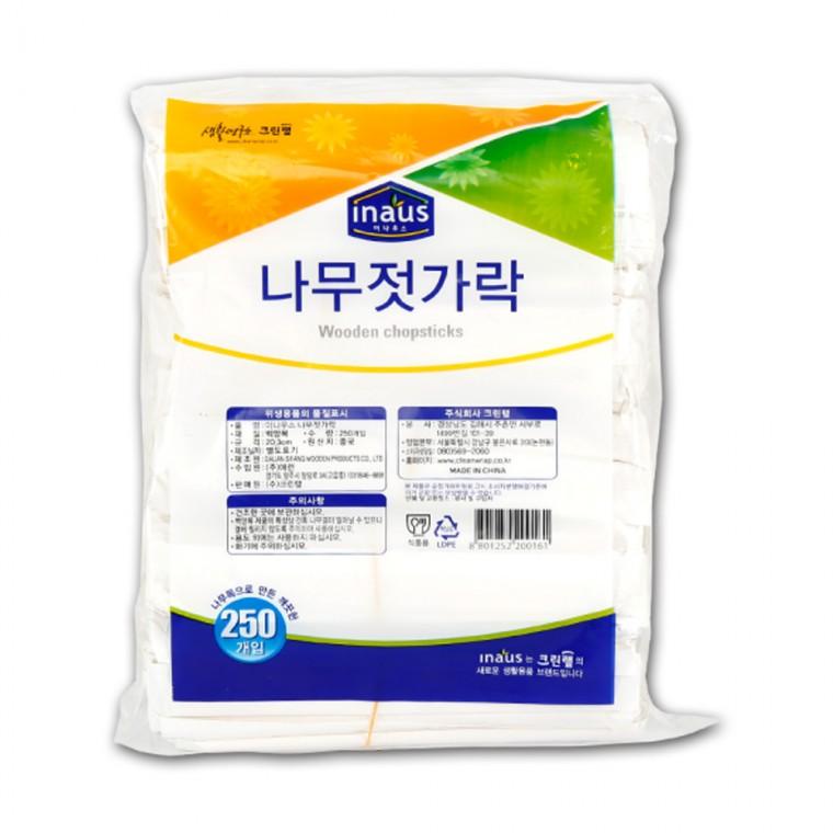크린랩 나무 젓가락 250P -R