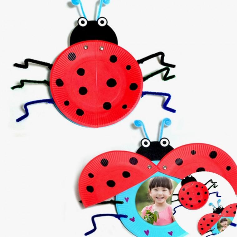 무당벌레 사진액자 만들기 종이접시만들기 교구만들기 곤충액자만들기