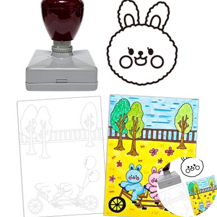 토끼 도장그림 미술만들기키트 미술수업자료 미술수업재료