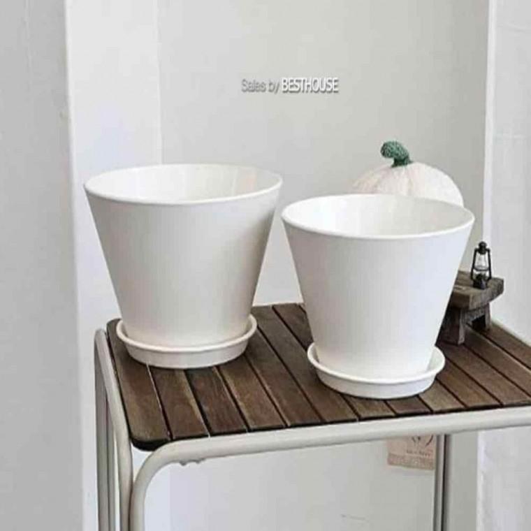 인테리어화분 가벼운화분 원형플분 플라스틱 화분 분재