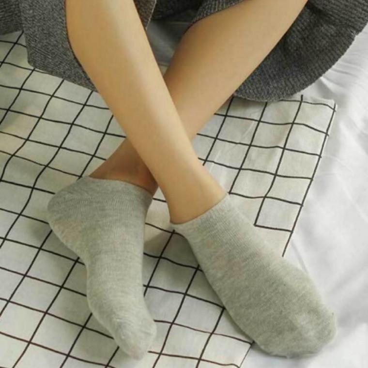 여성 발목 양말 단목 면 무지 학생 여자 운동 스니커즈 패션 데일리