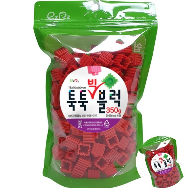 빅블럭 350g 리필 빨강 블록장난감 소근육장난감 블록만들기