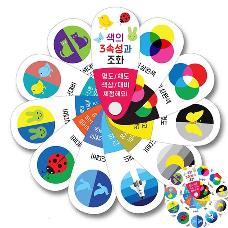 색의 3속성과 조화 5개입 세트 미술프로그램 미술교재 색깔조화