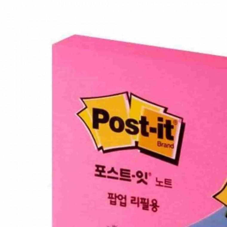 리필용 딥핑크 76x76 접착메모지 점착식메모지 팝업리필용