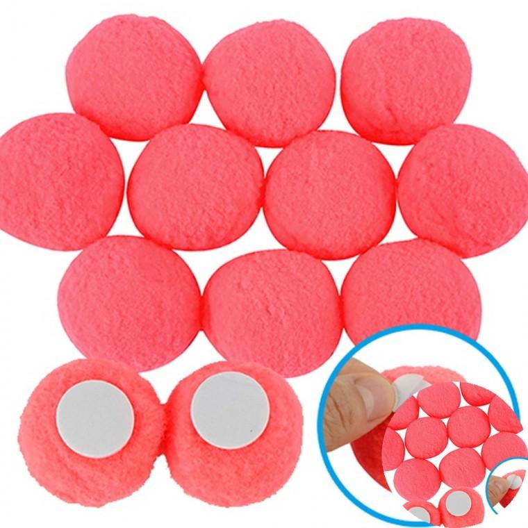 접착뿅뿅이 50파이 10개 형광핑크 만들기놀이 만들기DIY DIY만들기