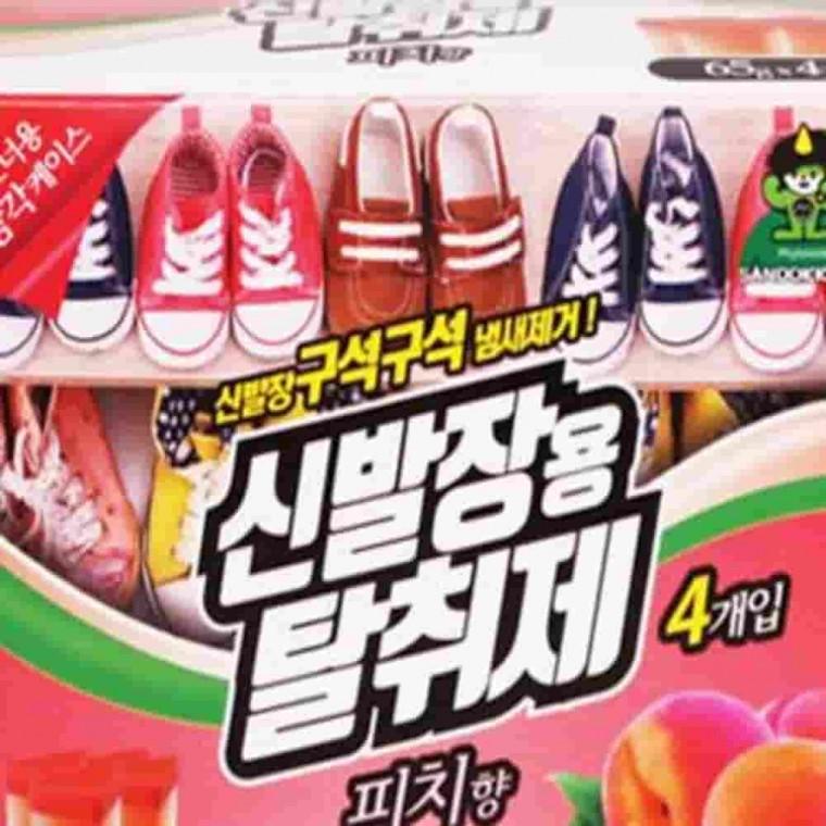 신발장용탈취제 65g x 4개입 피치향 실내용탈취제 구두탈취제 탈취방향제 운동화탈취제