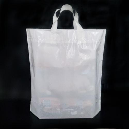 (40x30+4cm)100장 유백 PE루프봉투-밑M자/루프봉투/루프쇼핑백/손잡이쇼핑백/옷쇼핑백/비닐쇼핑백/비닐봉투