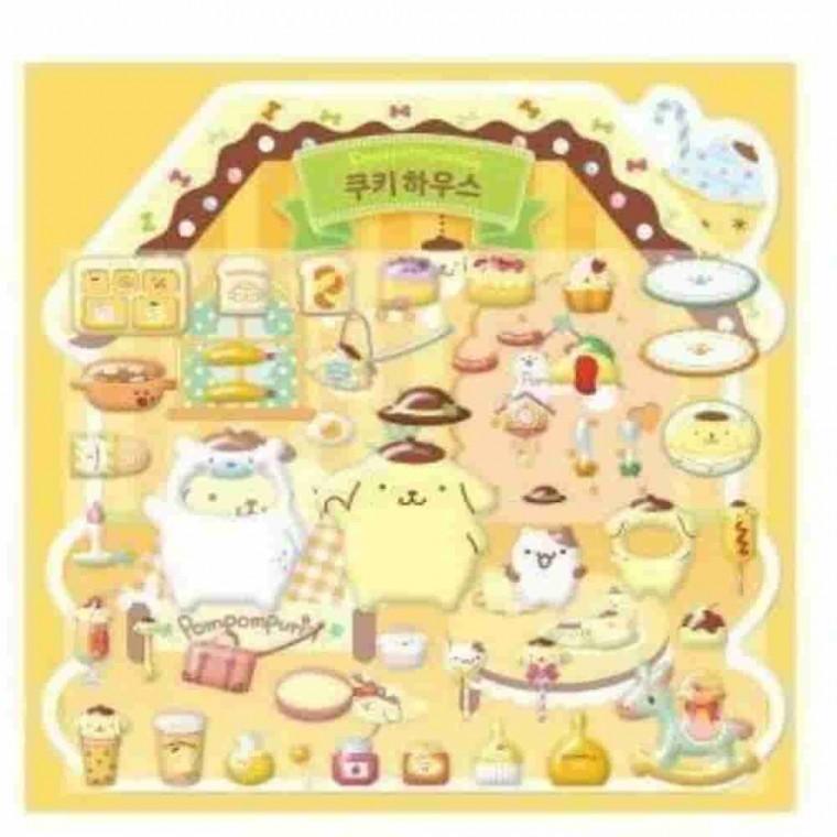 폼폼푸린 쿠키하우스스티커 데코스티커 다이어리꾸미기 쿠션스티커