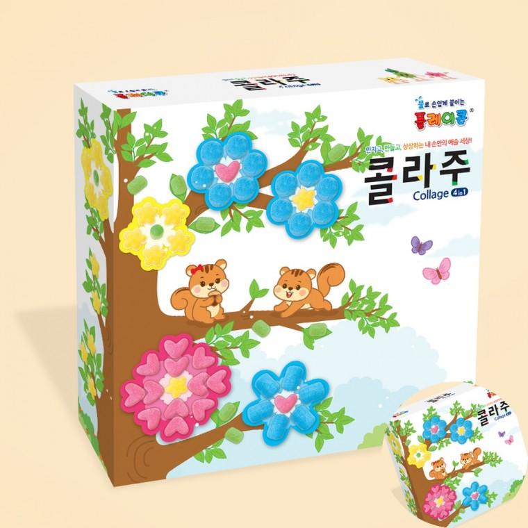 콜라주 만들기 어린이미술놀이 플레이콘꼴라주만들기 미술키트
