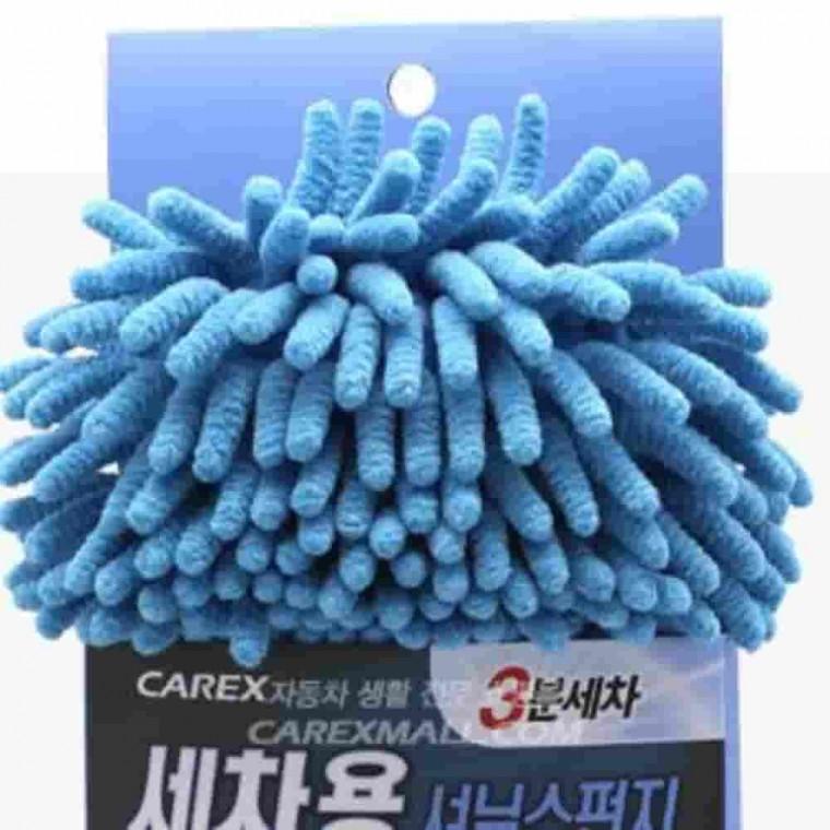 카렉스 3분세차 셔닐스펀지 자동차극세사타올 세차수건 극세사스펀지 자동차세차수건