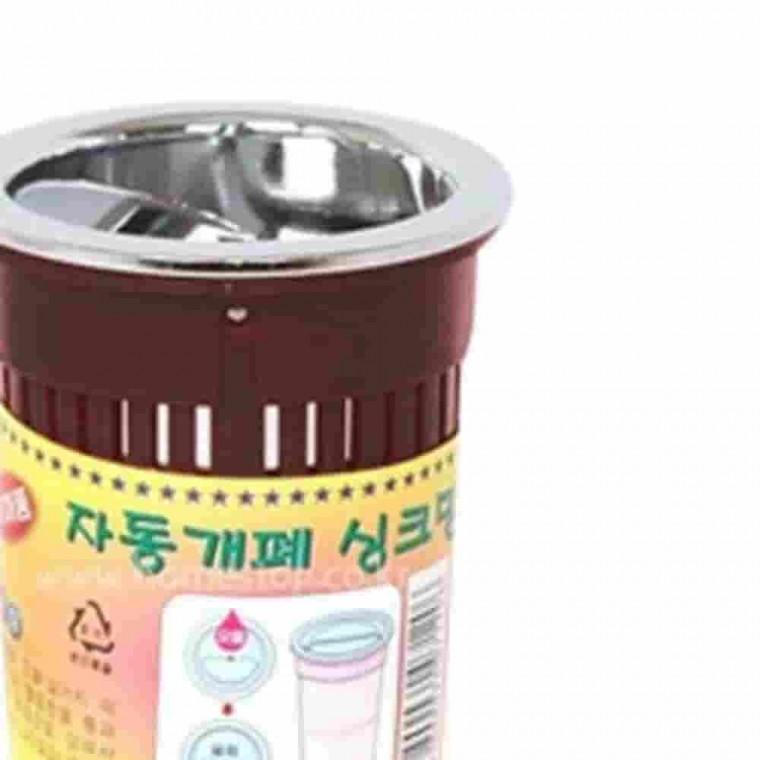 자동개폐씽크대망 싱크대망 싱크대배수통 주방배수통 씽크대거름망